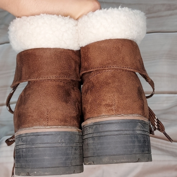 Universal Thread Target boots Karissa microsuede sherpa cuff chocolate brown 10 - Picture 10 of 12